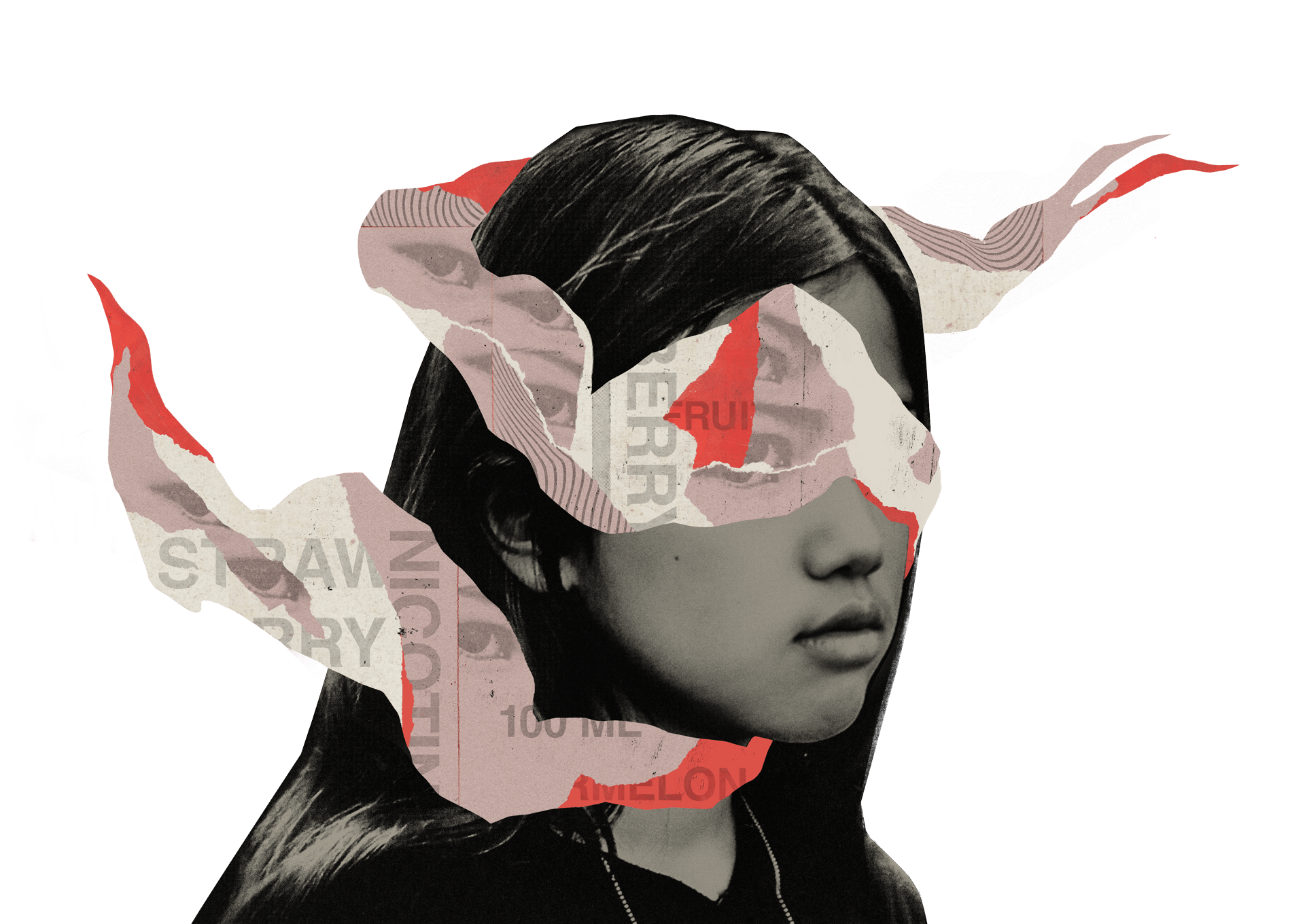 young child with imagery around her